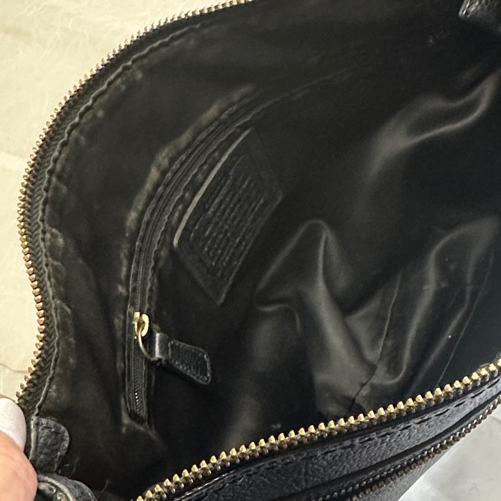 Coach Poppi Perri Black Leather Shoulder Bag - Picture 11 of 11